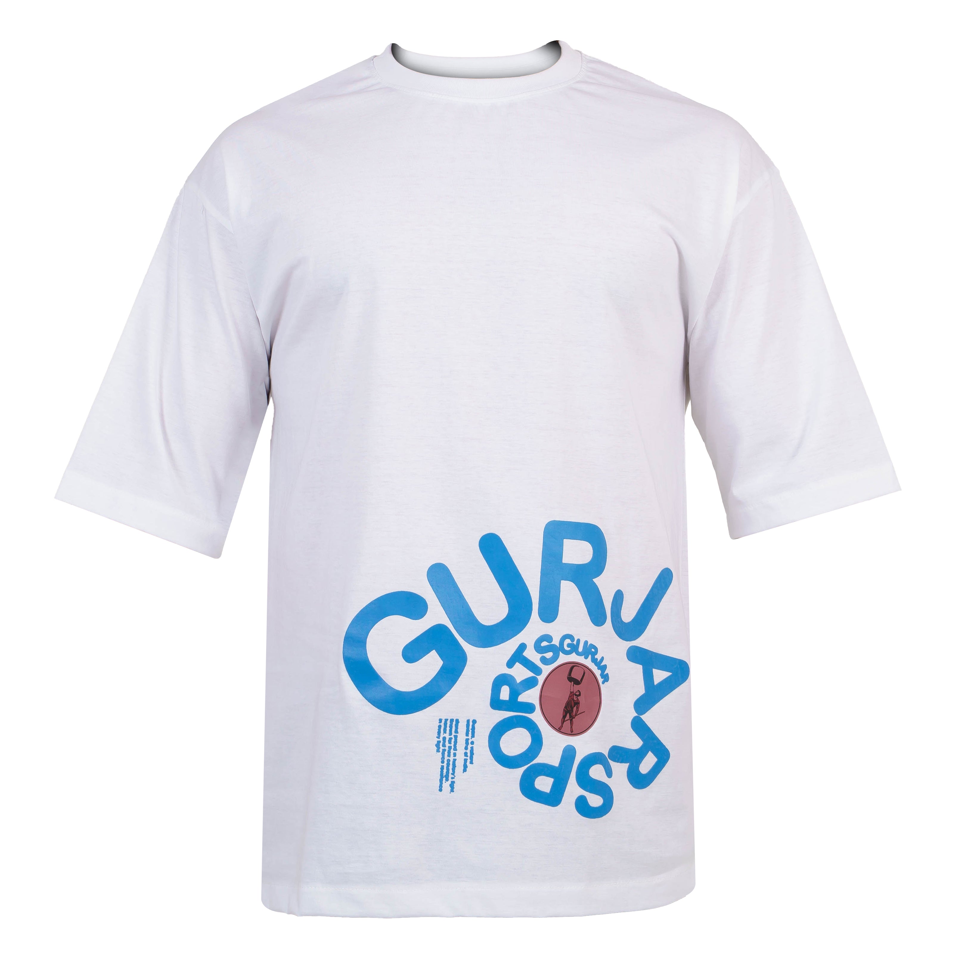 Gurjar Sports Drop Shoulder T-Shirt - White  (Unisex)
