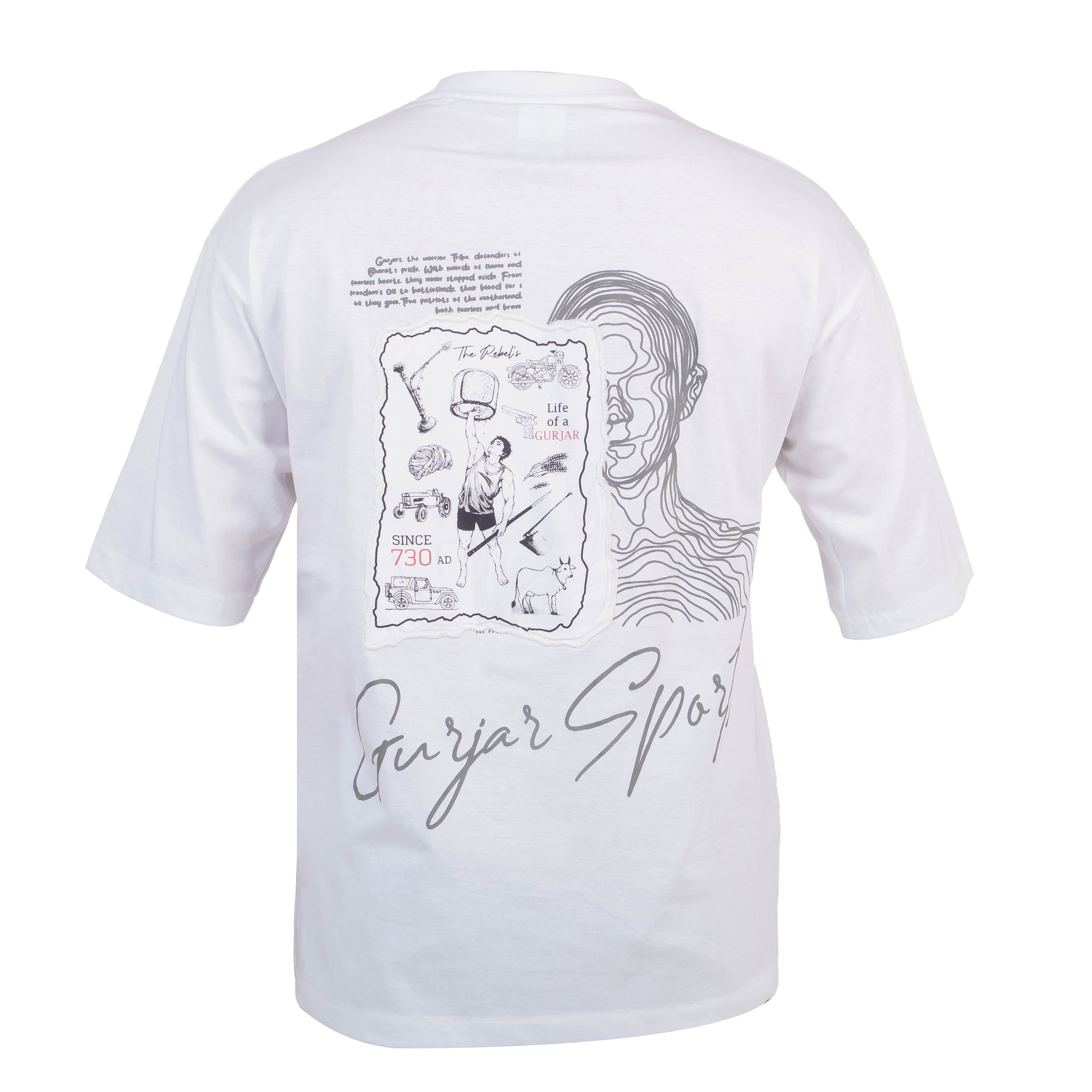 Legacy Drop Shoulder Tee - White  (Unisex)