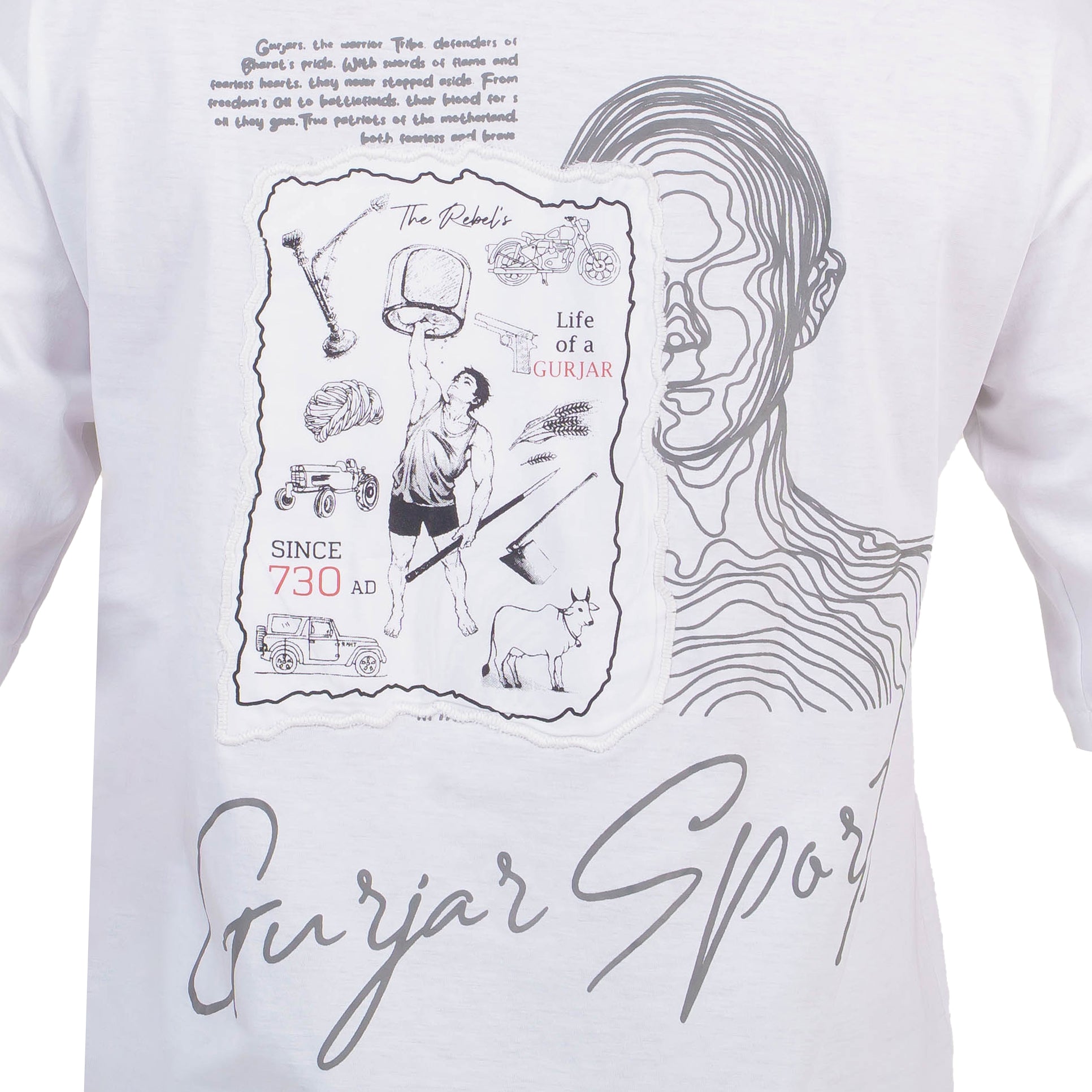 Legacy Drop Shoulder Tee - White  (Unisex)