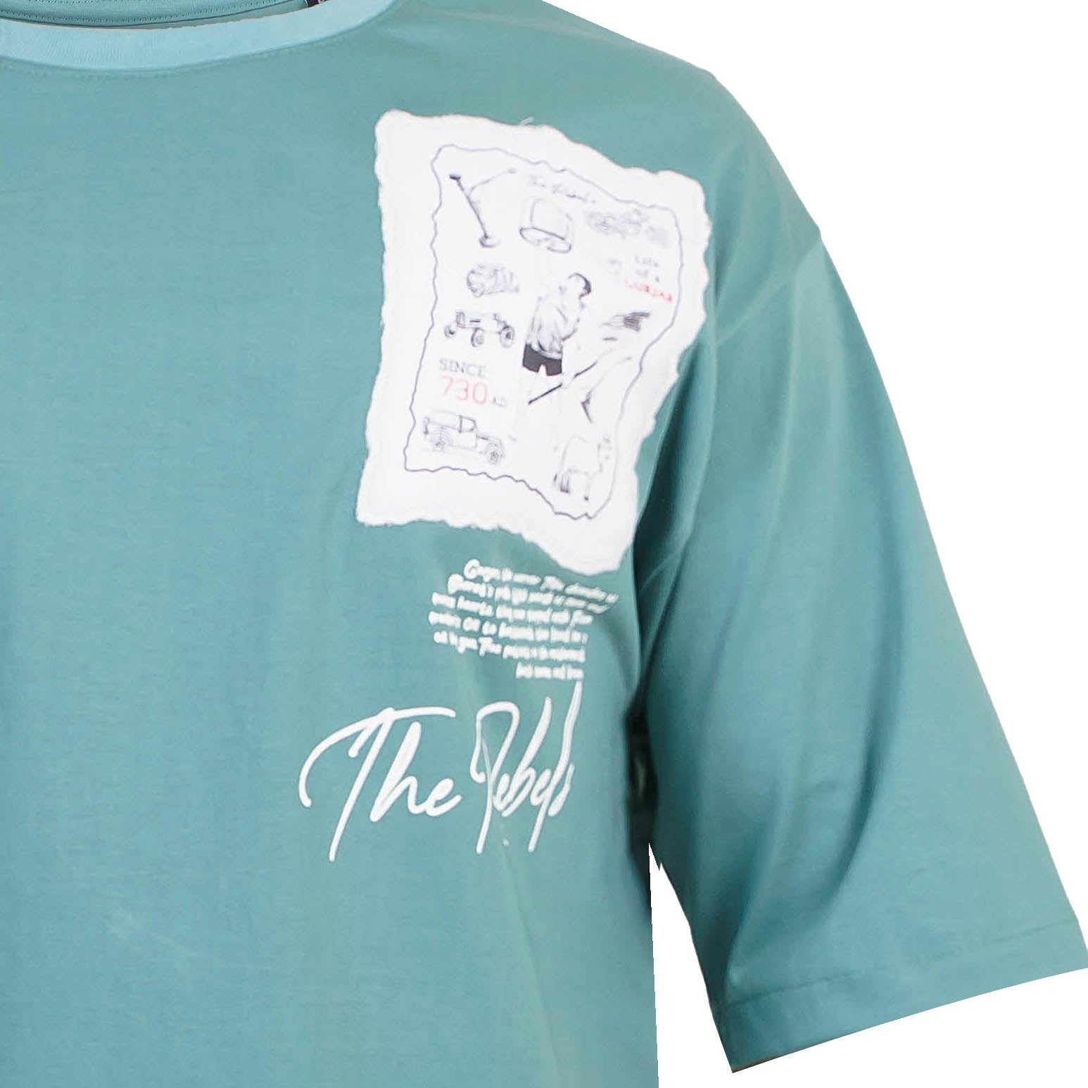 Legacy Drop Shoulder Tee - Teal Green  (Unisex)