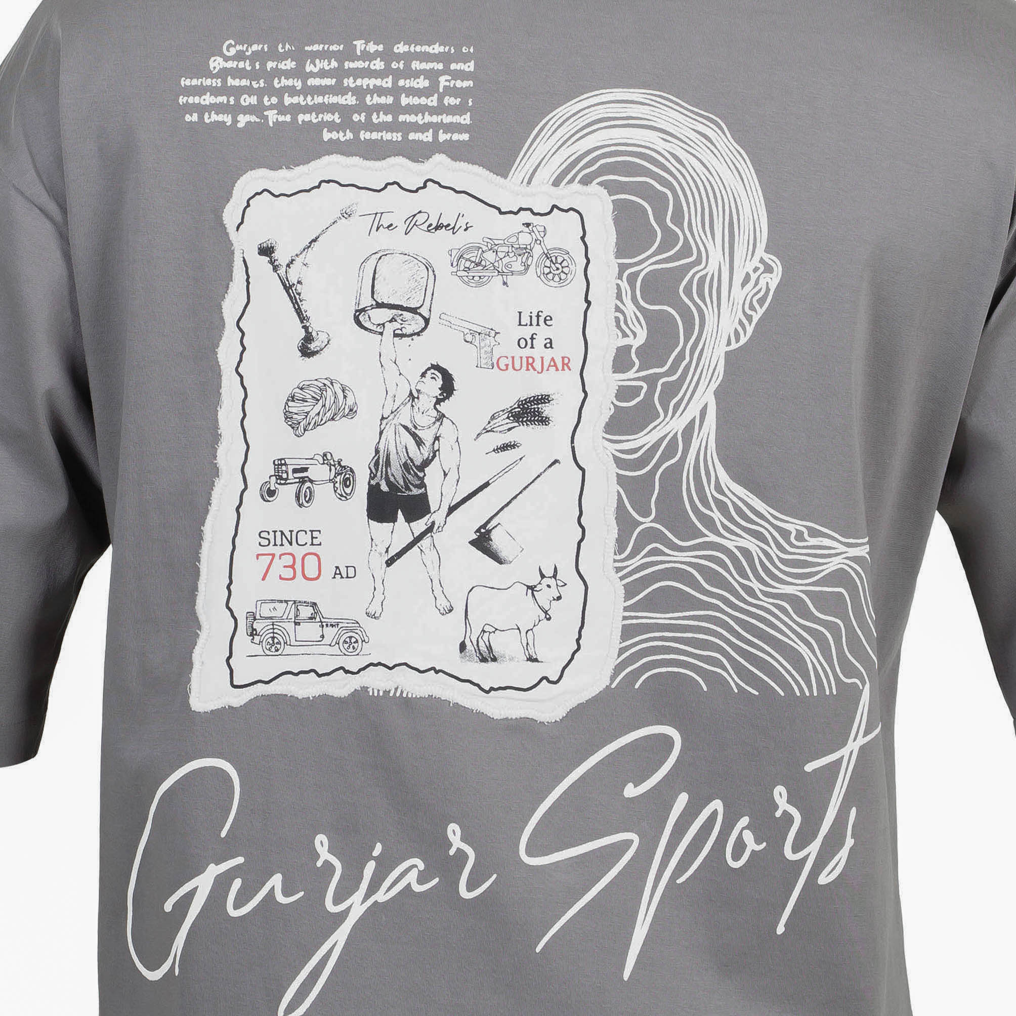 Legacy Drop Shoulder Tee - Grey  (Unisex)