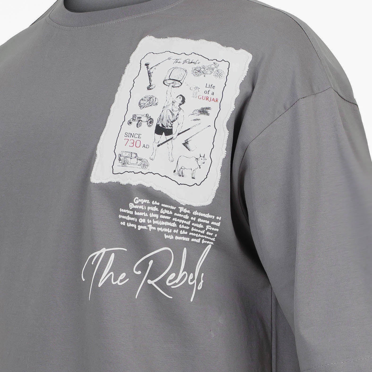 Legacy Drop Shoulder Tee - Grey  (Unisex)