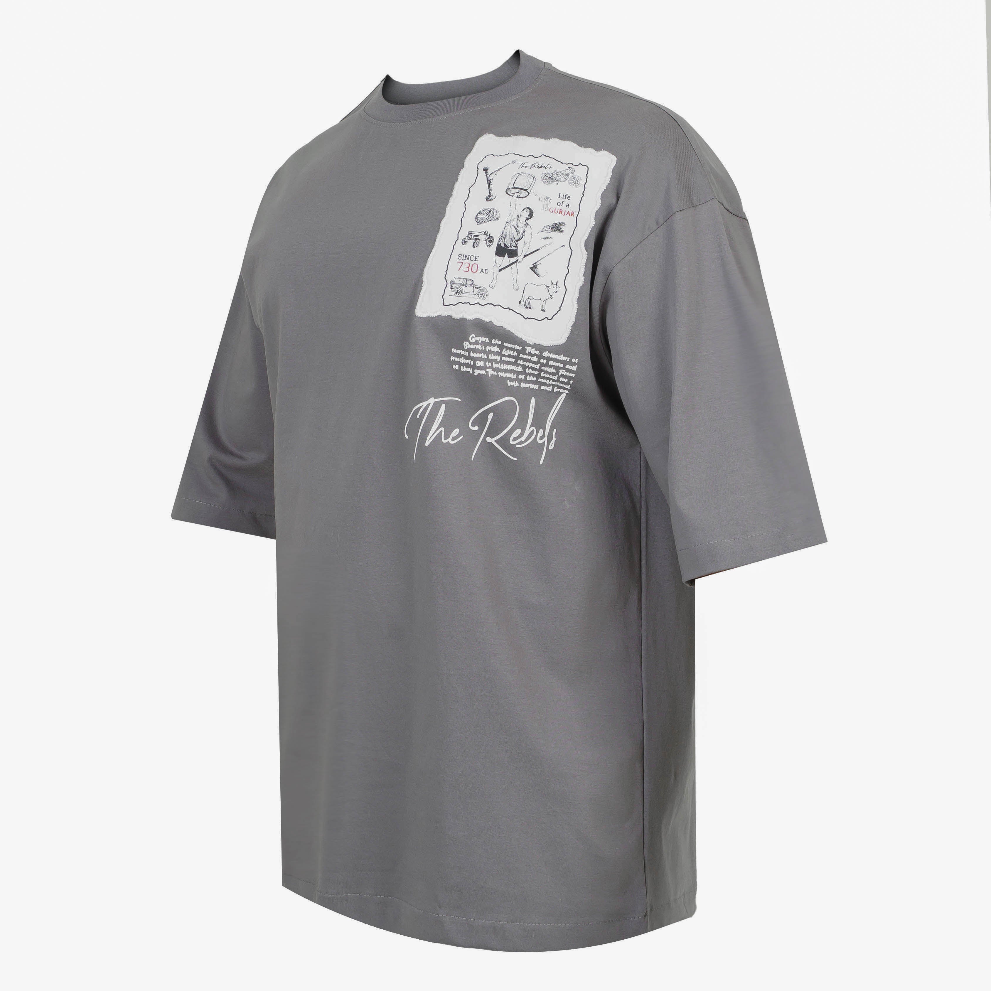 Legacy Drop Shoulder Tee - Grey  (Unisex)