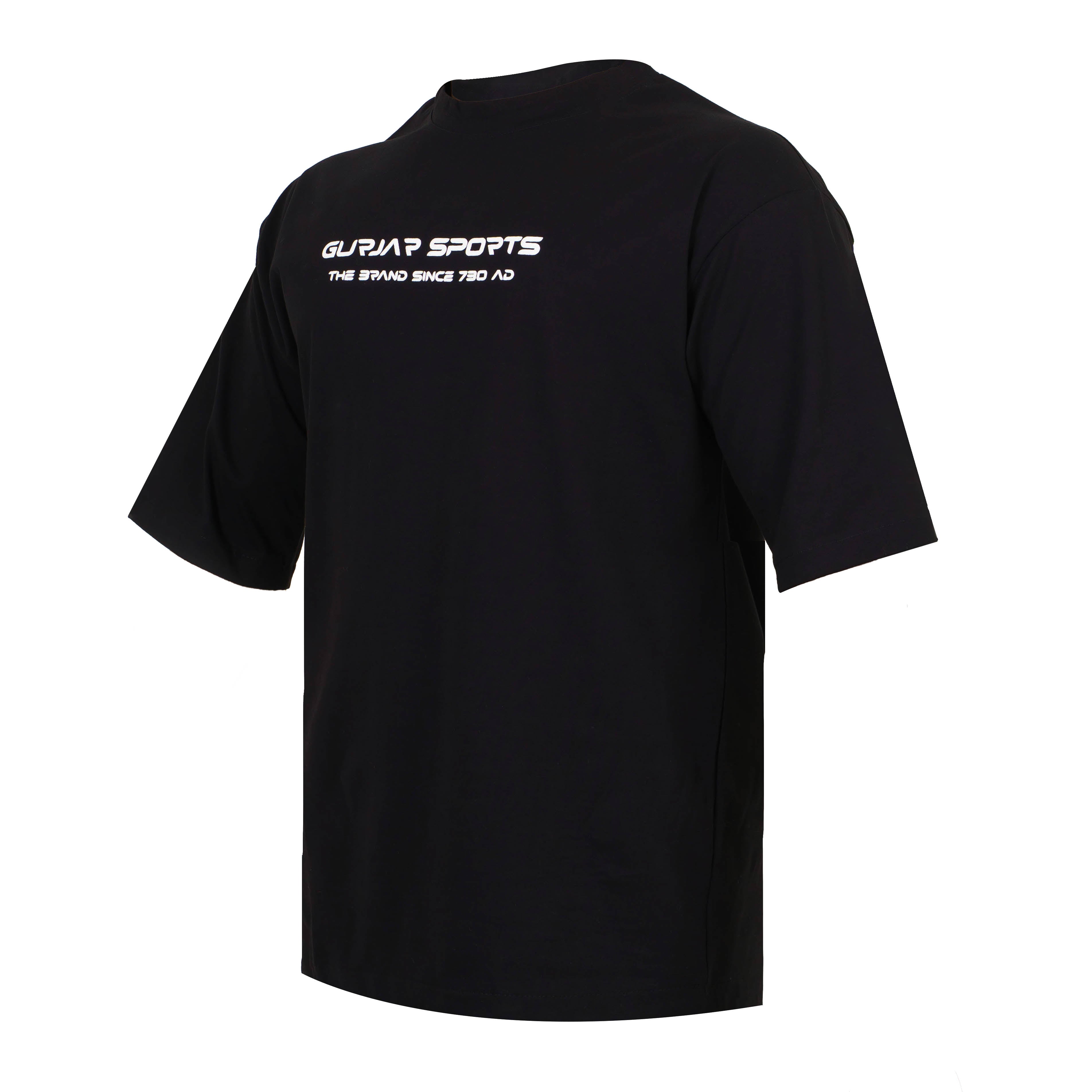 ENARGE GURJAR Drop Shoulder Tee - Black  (Unisex)