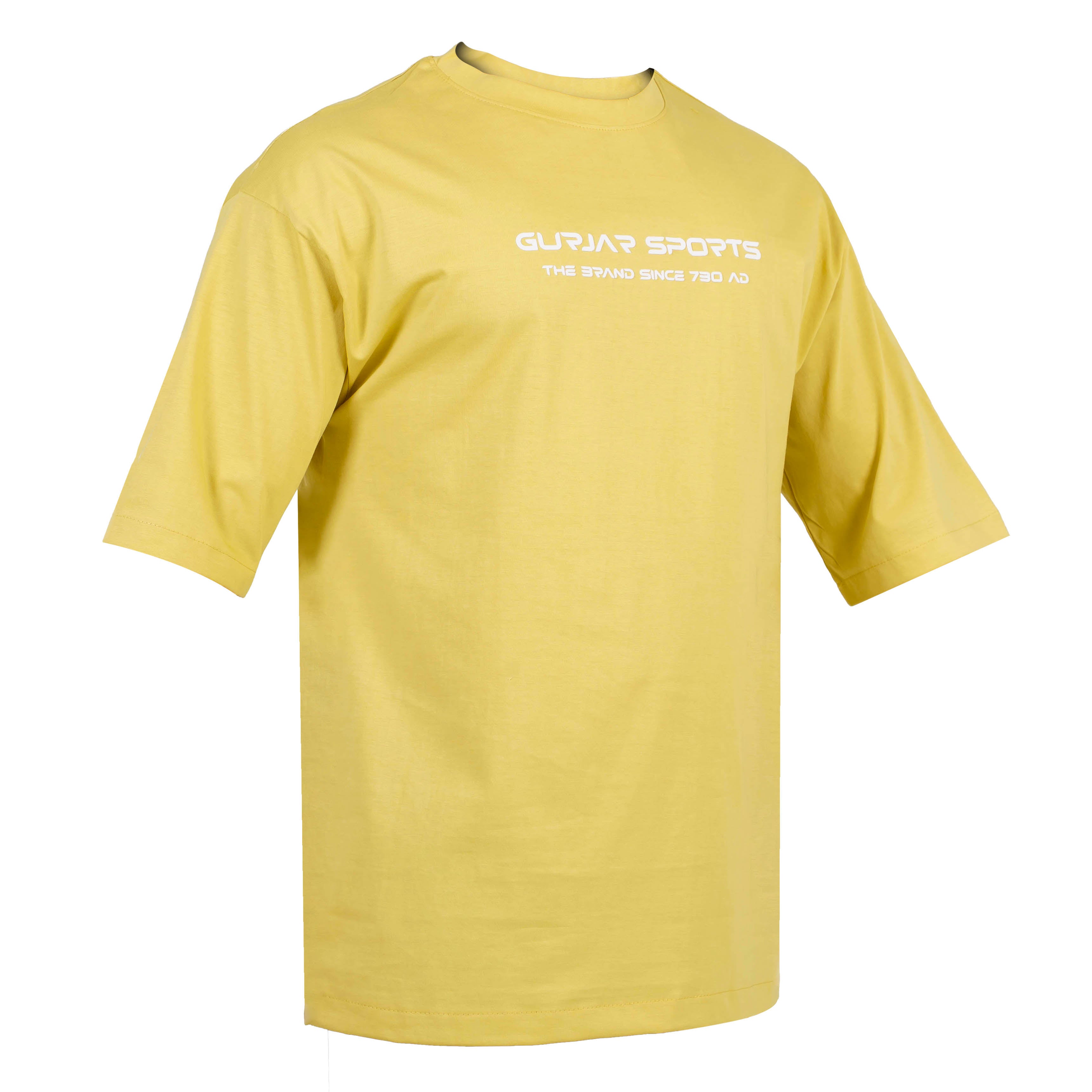 ENARGE GURJAR Drop Shoulder Tee - Lemon Yellow  (Unisex)