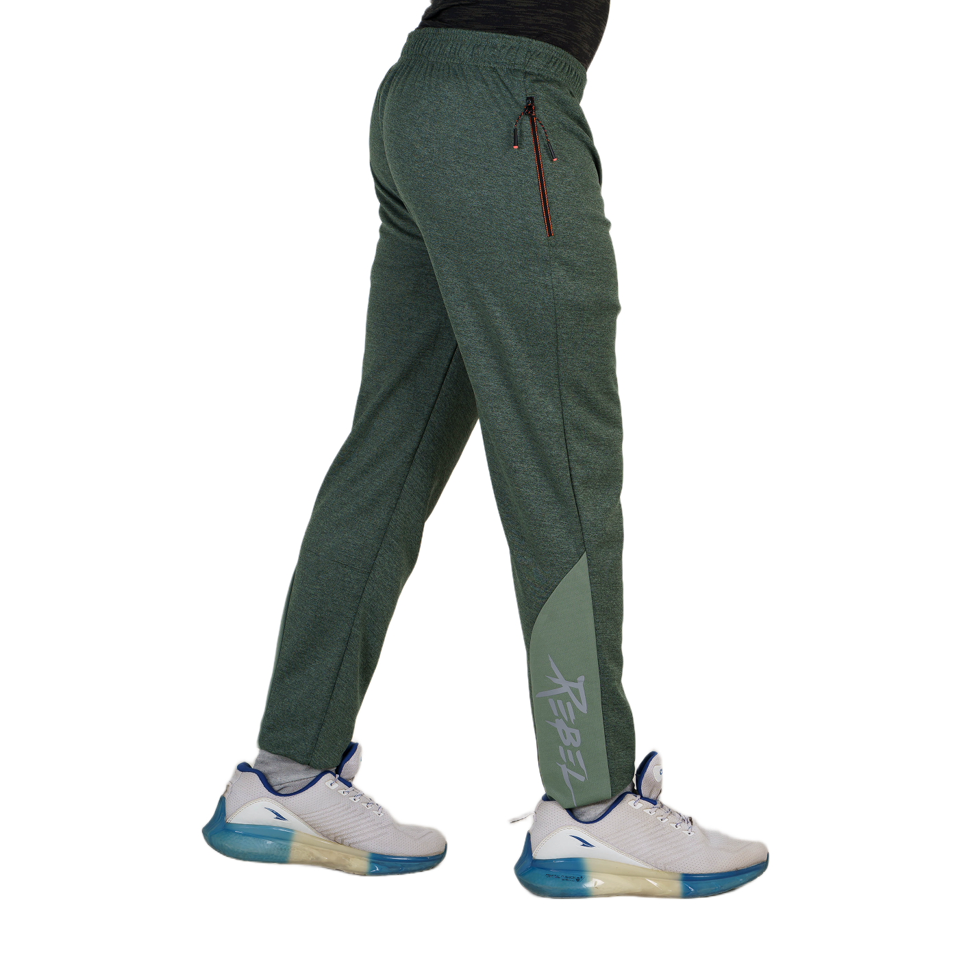 Men’s Olive Joggers with Rebel Print