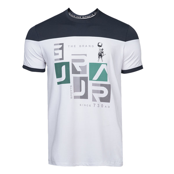 White-Charcoal Tee