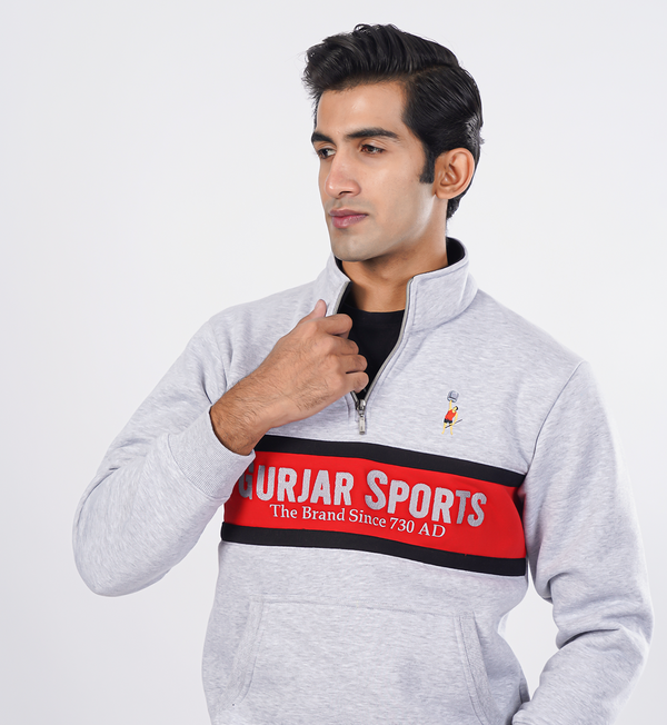 Premium half-zip sweatshirts - Light Grey