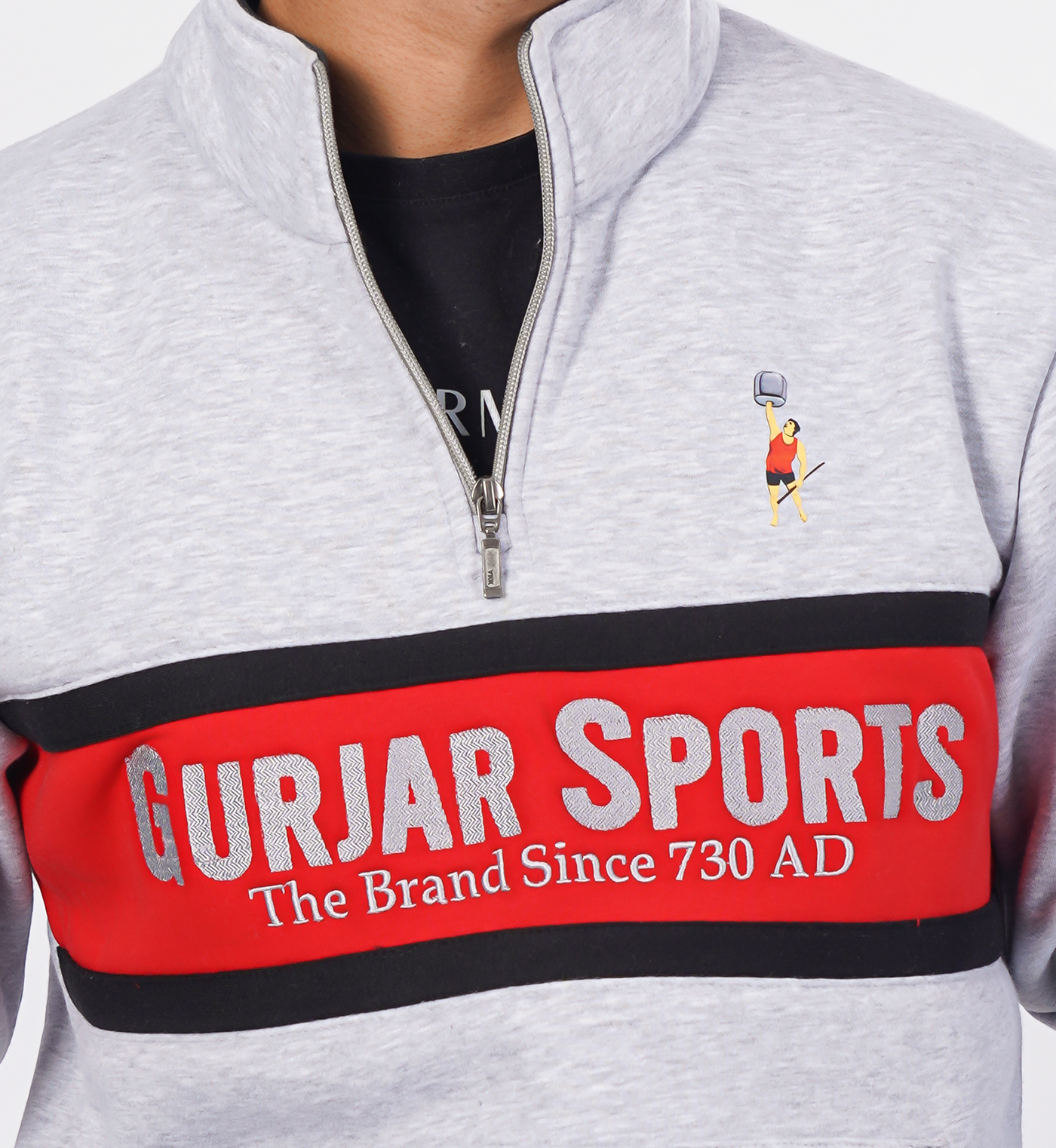 Premium half-zip sweatshirts - Light Grey