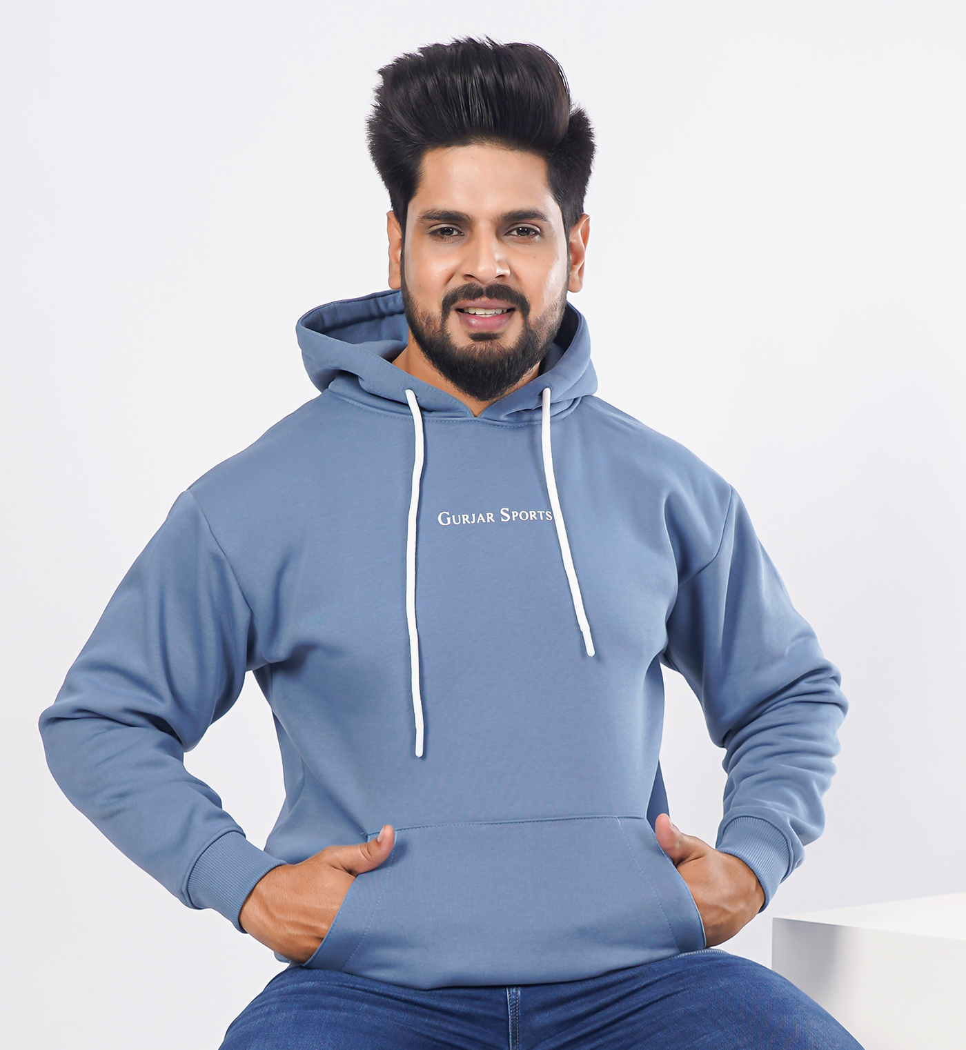 Premium Hoodies Enlarge - Blue