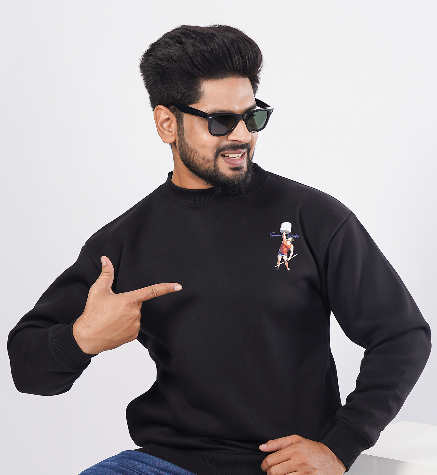 Sweatshirts Roundneck - Black