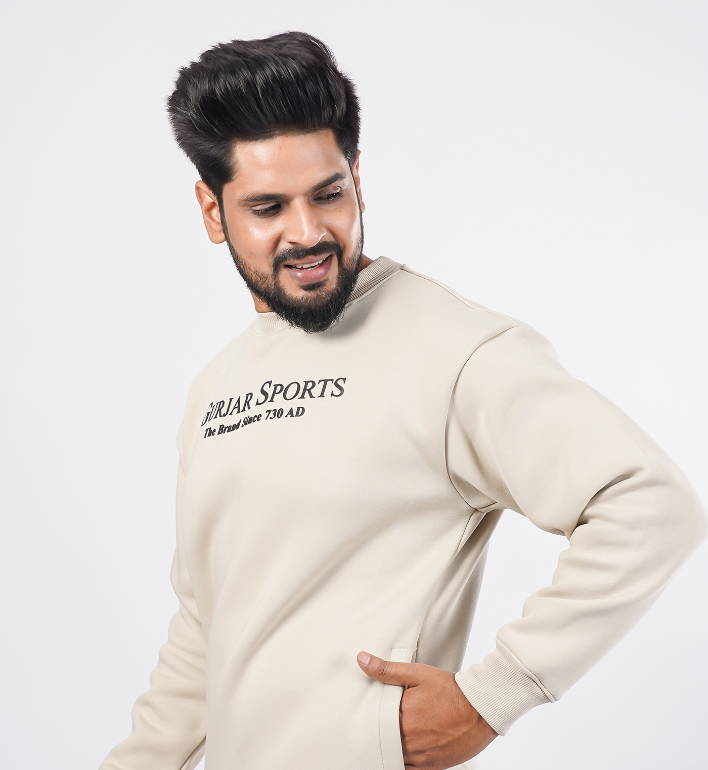 Sweatshirts Roundneck- Enlarge - Beige
