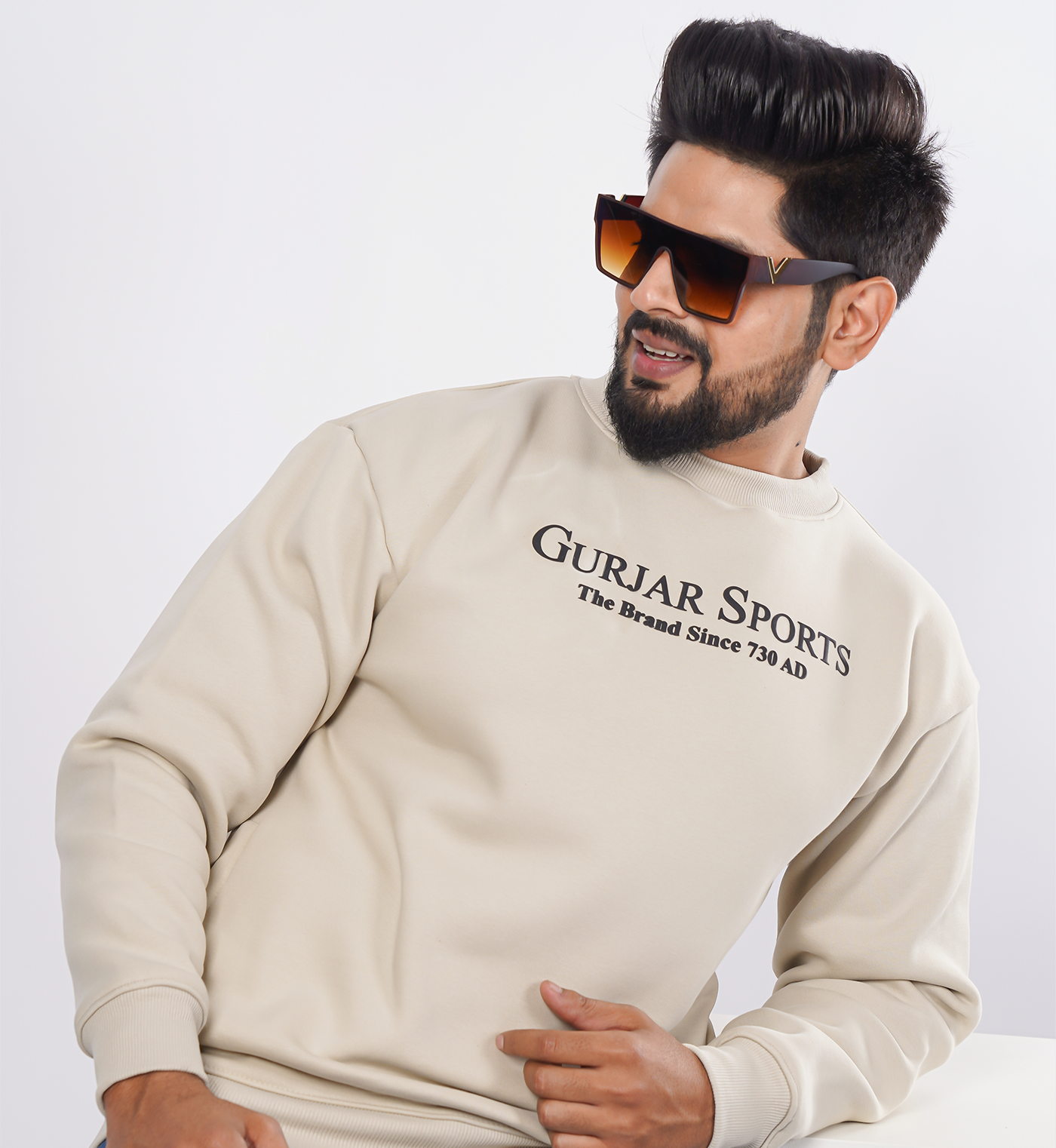 Sweatshirts Roundneck- Enlarge - Beige