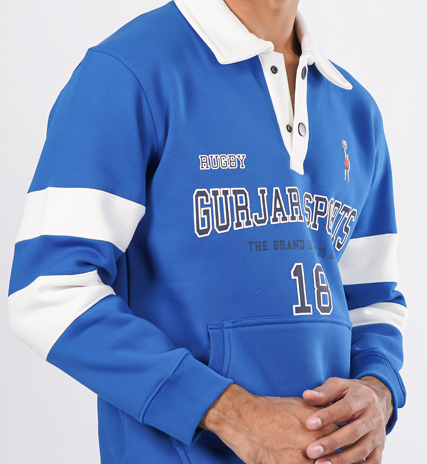 Rugby-Inspired Sweatshirts - Blue