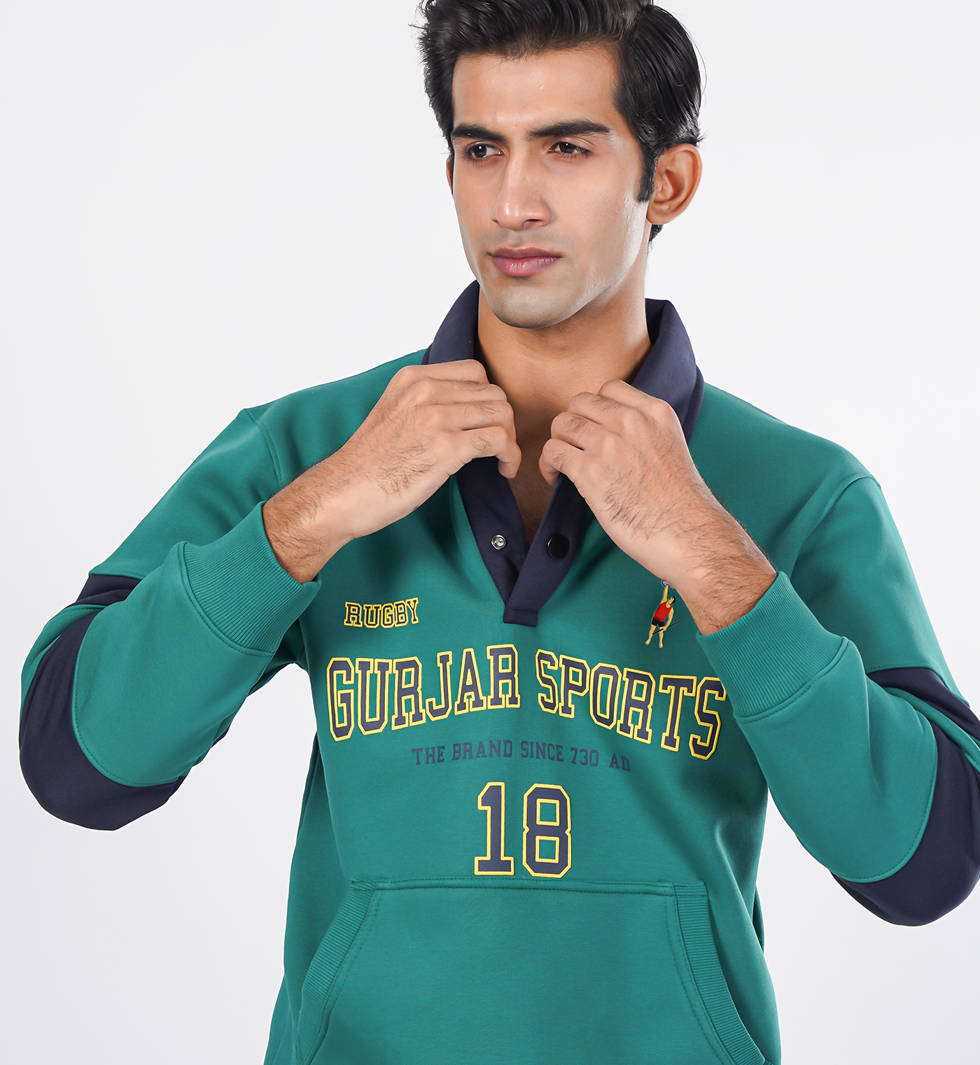 Rugby-Inspired Sweatshirts - Green