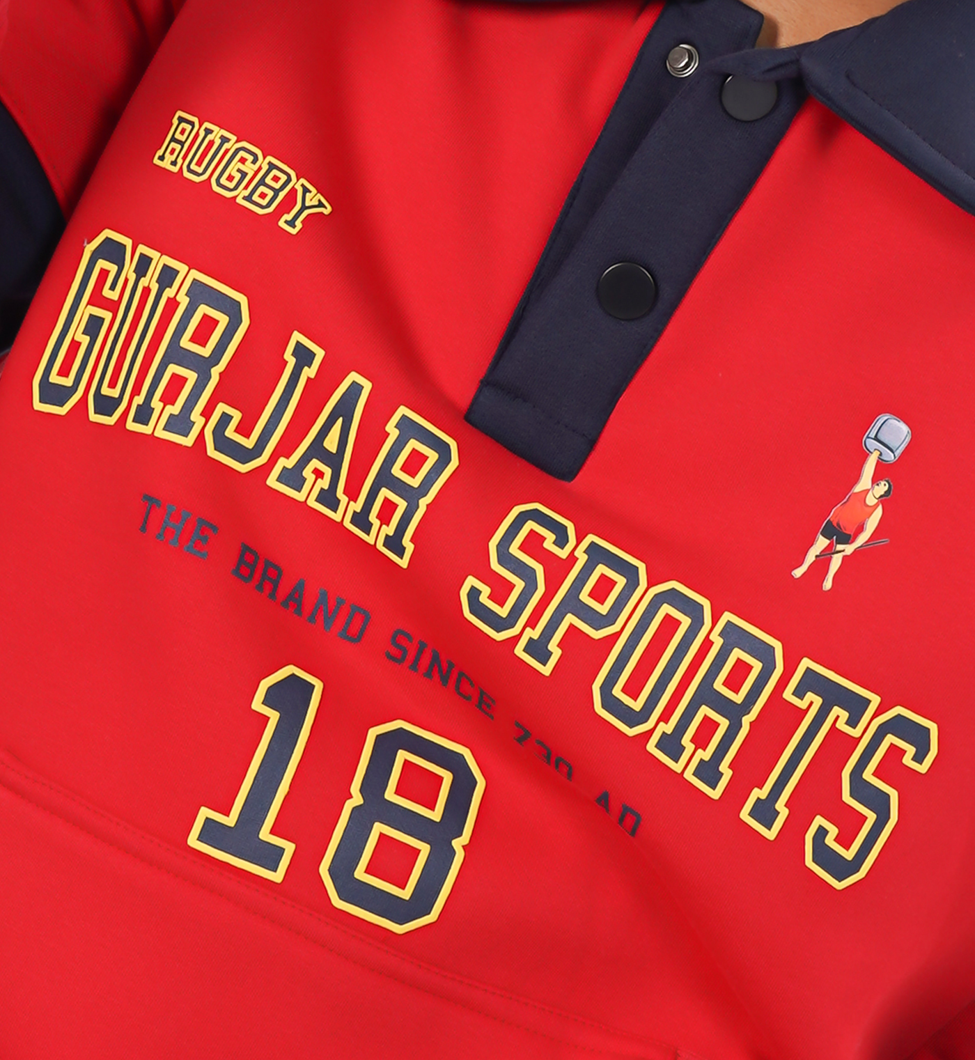 Rugby-Inspired Sweatshirts - Red