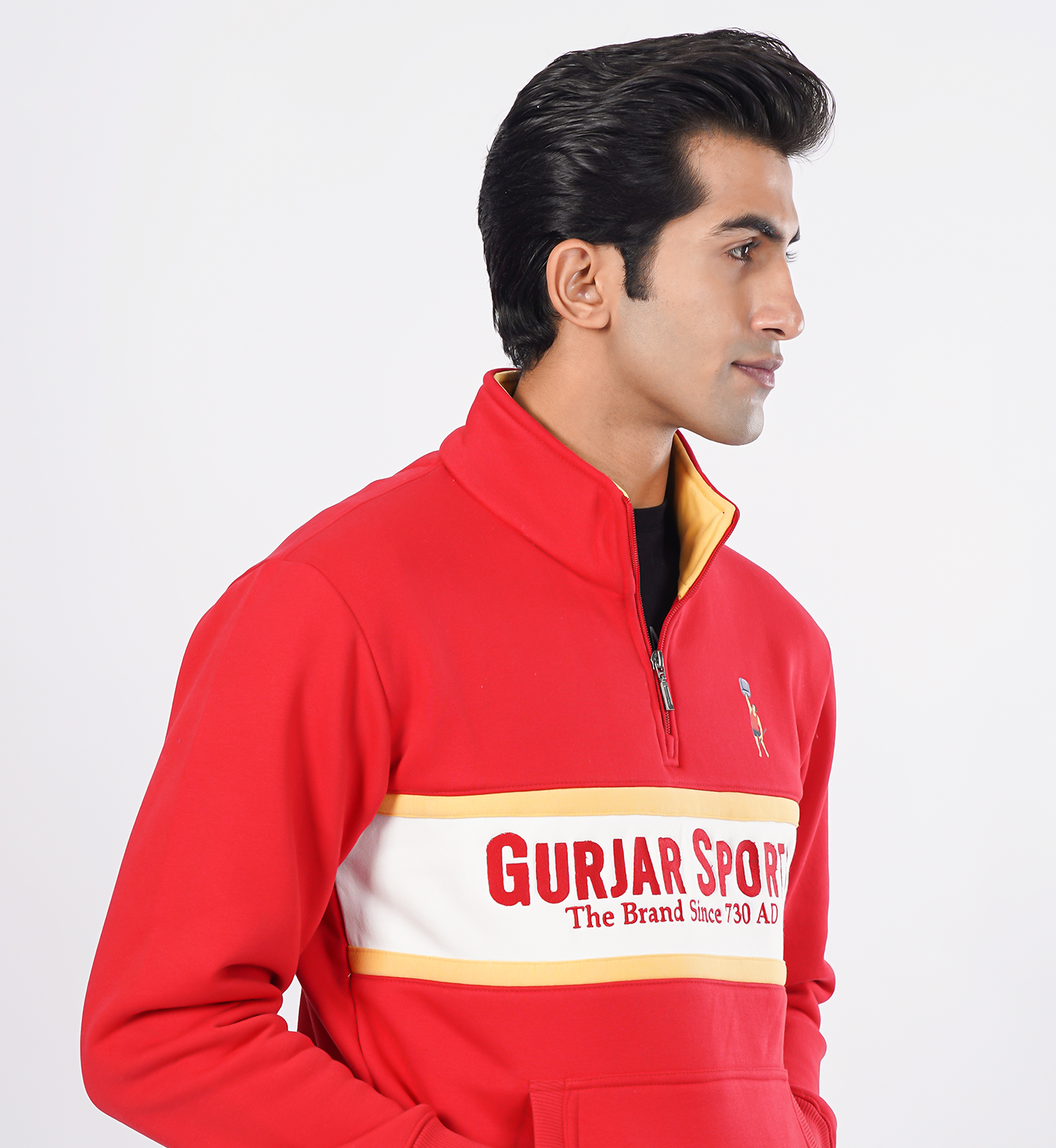 Premium half-zip sweatshirts - Red