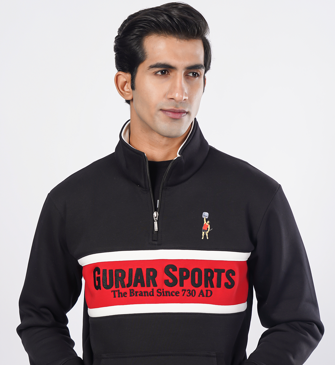 Premium half-zip sweatshirts - Black