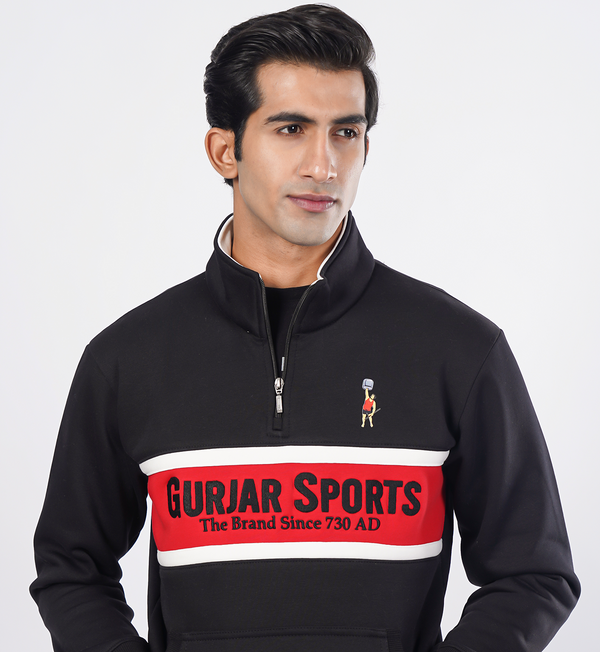 Premium half-zip sweatshirts - Black