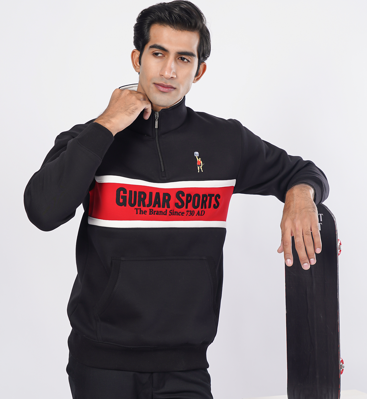Premium half-zip sweatshirts - Black